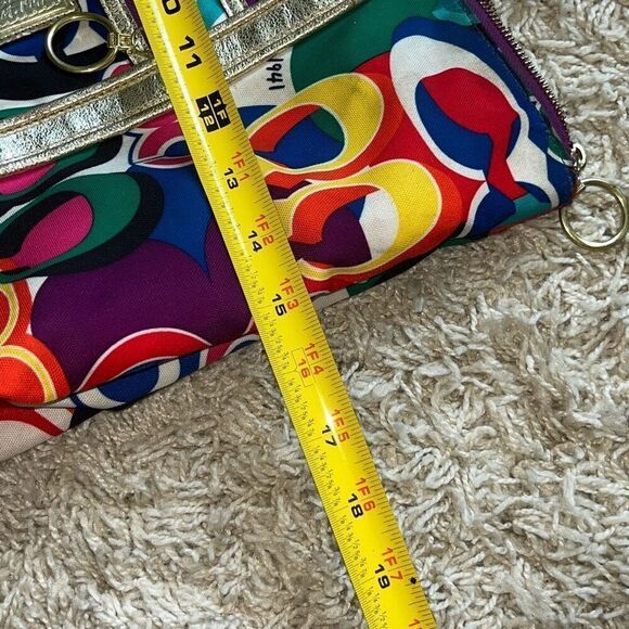 Coach Poppy Pop C Spotlight Tote Shoulder Bag Gold Multi Colored Bright - Picture 14 of 16